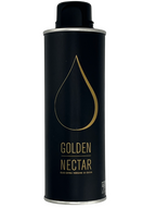 Small and slender 250ml tin containing mild Golden Nectar, Organic, Extra Virgin, Olive Oil