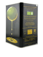 Large square 3L tin containing Golden Nectar, Organic, Extra Virgin, Olive Oil