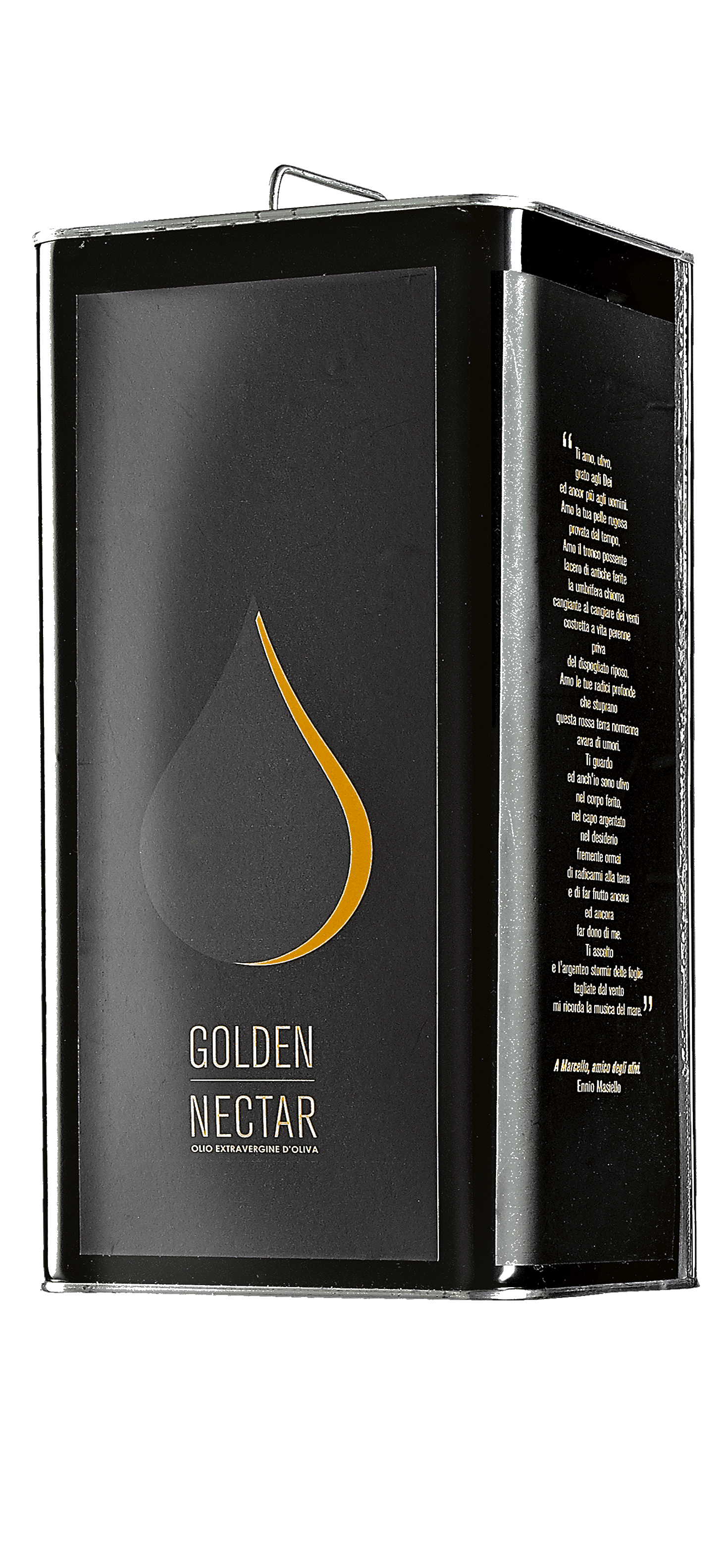 Huge square 5L tin containing Golden Nectar, Organic, Extra Virgin, Olive Oil